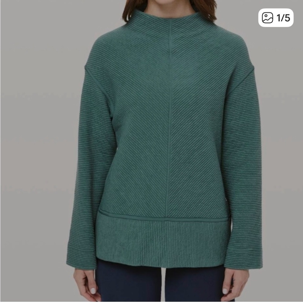 lululemon athletica On Repeat Teal Mock Neck Sweater